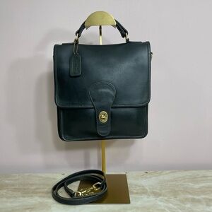 Vintage Coach Station Bag ( forest green)